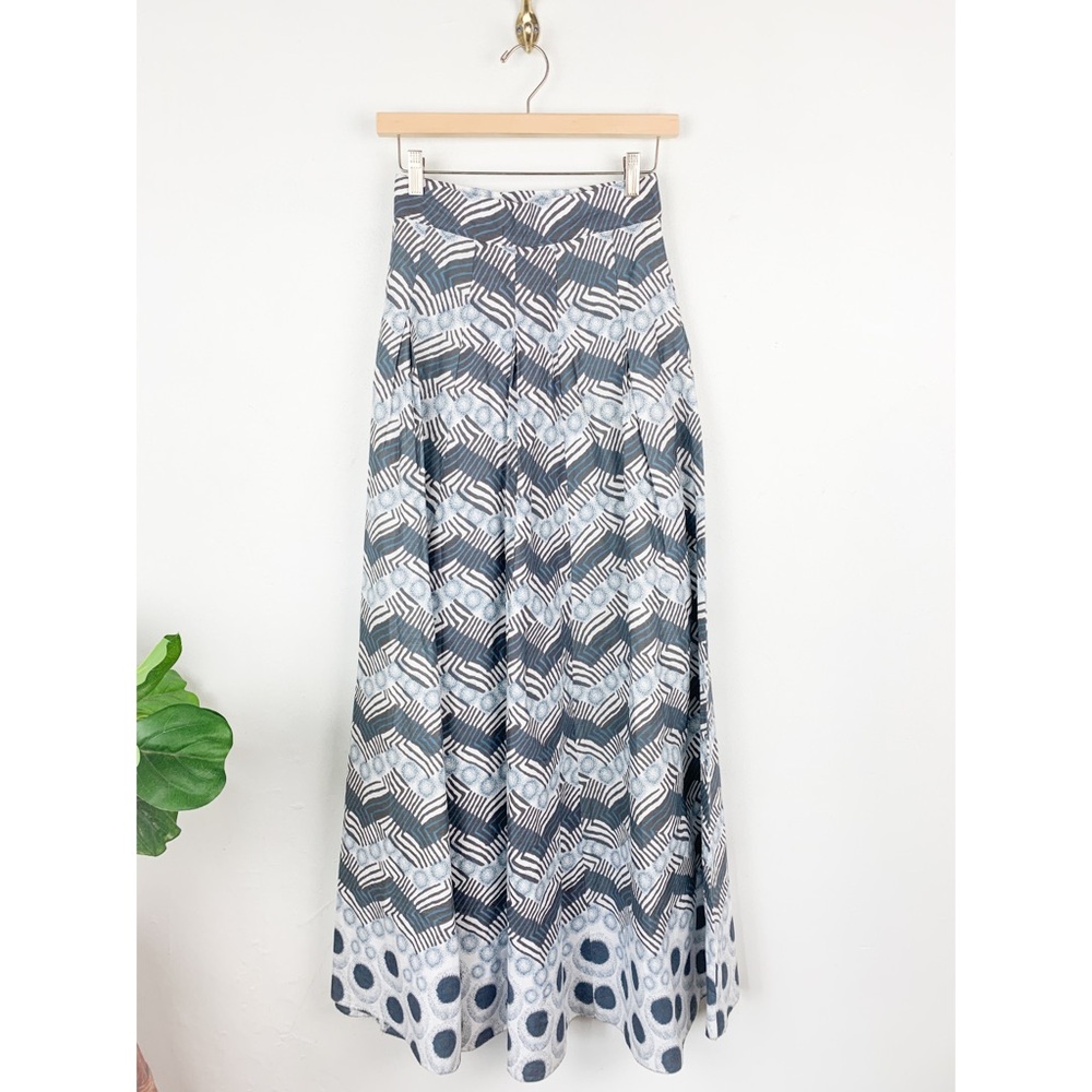 Francis + Benedict Handmade African Print Pleated Maxi Skirt Sz XS